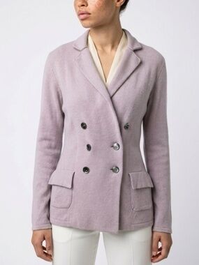 Valentina Rama 100% Cashmere Jacket Lilac S/M EUC Small Repair